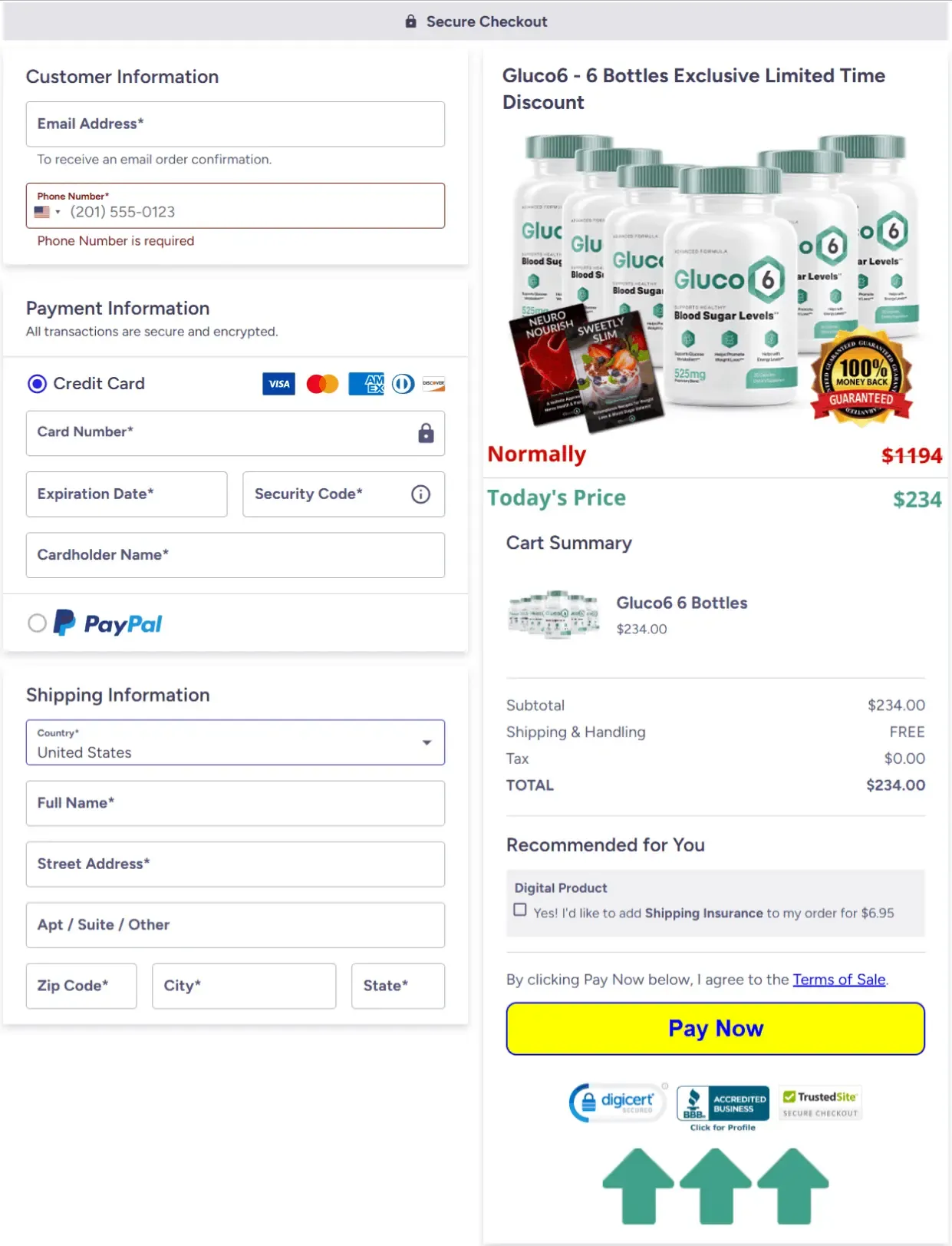 gluco6 order page 